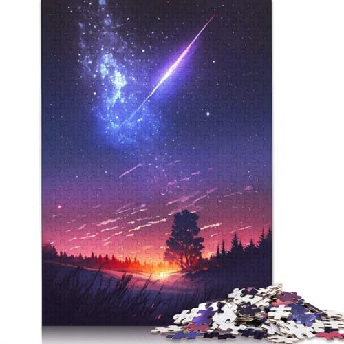 Puzzle mit Sternenhimmel-Dämmerungslandschaft, farbenfrohe, Coole Puzzles für Kinder ab 12 Jahren, 1000 Teile (75 x 50 cm) von LMYmoney