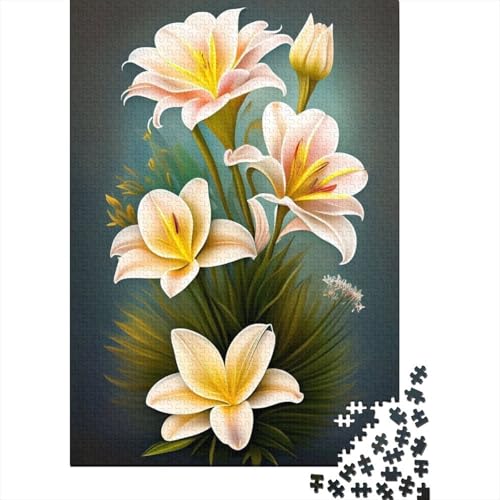Puzzle mit Tierkunst und Blumen, 100% recycelter Karton, 100% recycelter Karton, Puzzle für Jungen oder Mädchen, 1000 Teile (38 x 26 cm) von LMYmoney