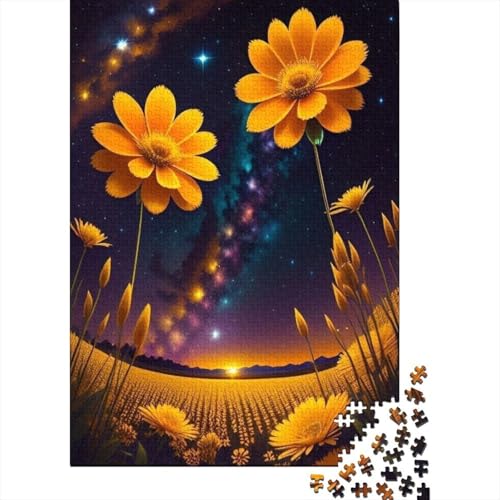 Puzzle mit Tierkunst und Blumen, 100% recycelter Karton, 100% recycelter Karton, Puzzle für Jungen oder Mädchen, 1000 Teile (38 x 26 cm) von LMYmoney
