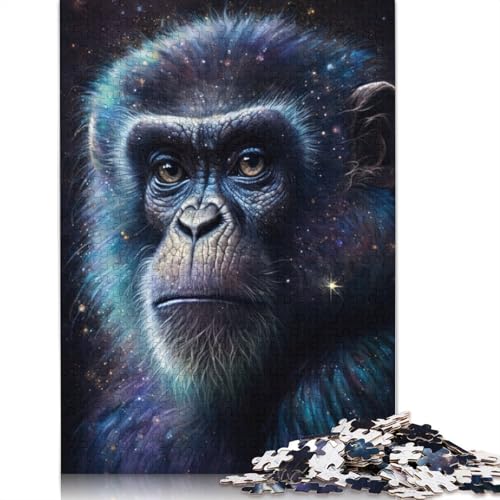 Puzzle mit Tiermotiv, Galaxie, AFFE, 100% recycelter Karton, 100% recycelter Karton, Puzzle für Jungen oder Mädchen, 1000 Teile (75 x 50 cm) von LMYmoney