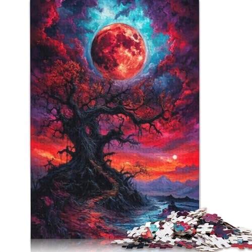 Puzzle mit roter Mondlandschaft für Erwachsene, Lernspiel, Cooles Puzzle für Erwachsene und Kinder, 1000 Teile (75 x 50 cm) von LMYmoney