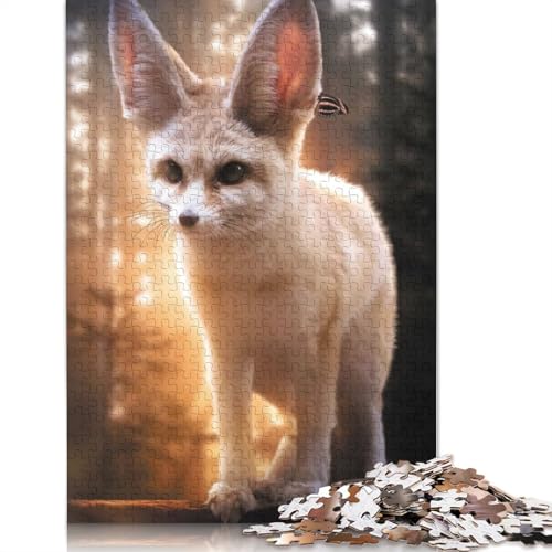 Puzzlespaß mit Fennekfuchs und Schmetterling, Premium-Karton-Puzzle für Erwachsene und Teenager, 1000 Teile (75 x 50 cm) von LMYmoney