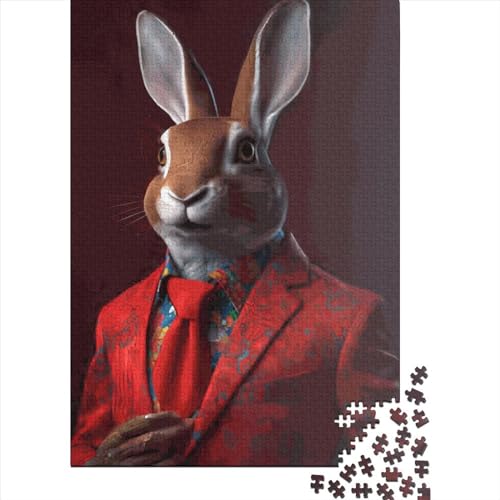 Rabbit Fashion Puzzles 1000 Teile Schwer Puzzle Spielzeug Lernspiel Impossible Herausforderungsspielzeug Für Erwachsene Kinder 1000pcs (38x26cm) von LMYmoney