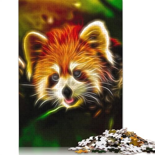 Red Panda Fractal Puzzle für Erwachsene, 1000 Teile, anspruchsvolle Familienspiele, Denkspiele für Kinder ab 12 Jahren, 1000 Teile (75 x 50 cm) von LMYmoney