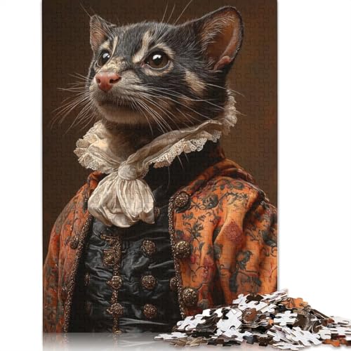 Regal Marbled Polecat Puzzle 1000 Teile Schwer Puzzle Spielzeug Lernspiel Impossible Herausforderung Spielzeug Für Erwachsene Kinder 1000pcs (75x50cm) von LMYmoney