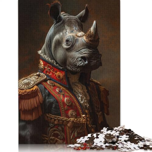 Regal Rhino Commander Puzzles 1000 Teile Schwer Puzzle Spielzeug Lernspiel Impossible Herausforderungsspielzeug Für Erwachsene Und Kinder Ab 14 Jahren 1000pcs (75x50cm) von LMYmoney