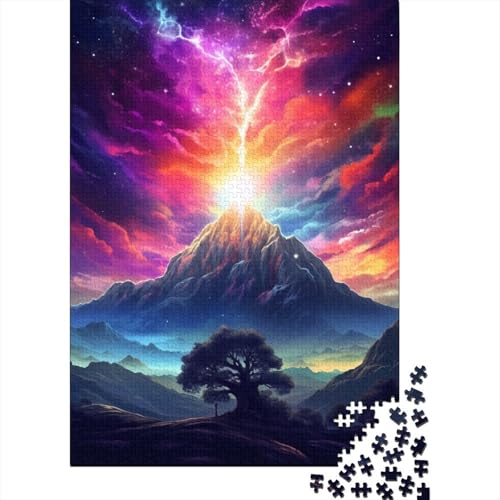 Regenbogen-Vulkan-Puzzle, 1000 Teile, für Erwachsene und Jugendliche ab 12 Jahren, 1000 Teile (38 x 26 cm) von LMYmoney