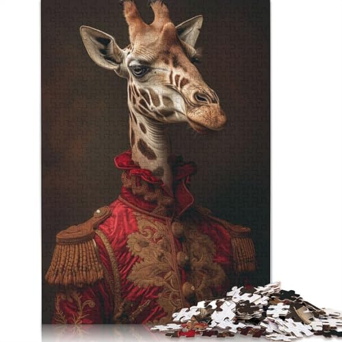 Renaissance Giraffe Puzzle 1000 Teile Schwer Puzzle Spielzeug Lernspiel Impossible Herausforderungsspielzeug Für Erwachsene Und Kinder Ab 12 Jahren 1000pcs (75x50cm) von LMYmoney