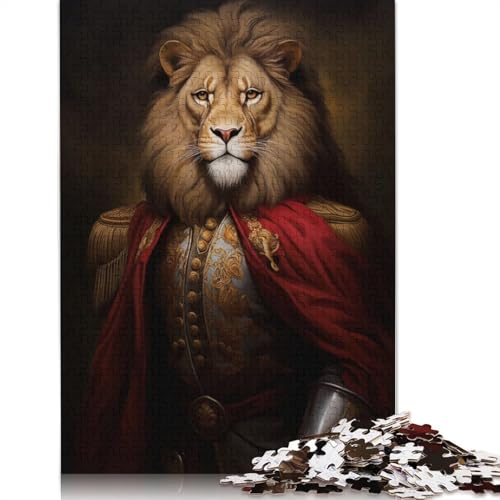 Renaissance Lion General Puzzle 1000 Teile Schwer Puzzle Spielzeug Lernspiel Impossible Herausforderung Spielzeug Für Erwachsene Und Kinder in Bewährter 1000pcs (40x28cm) von LMYmoney