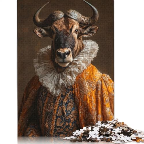 Renaissance Wildebeest Puzzle 1000 Teile Schwer Puzzle Spielzeug Lernspiel Impossible Herausforderungsspielzeug Für Erwachsene Und Kinder Ab 12 Jahren 1000pcs (75x50cm) von LMYmoney