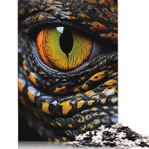 Reptilian Gaze Puzzles 1000 Teile Schwer Puzzle Spielzeug Pädagogisches Spiel Impossible Herausforderungsspielzeug Für Erwachsene Und Kinder in Bewährter 1000pcs (75x50cm) von LMYmoney