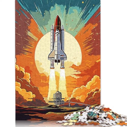 Rocket Go Space Puzzles 1000 Teile Schwer Puzzle Spielzeug Pädagogisches Spiel Impossible Herausforderung Spielzeug Für Erwachsene Kinder 1000pcs (75x50cm) von LMYmoney