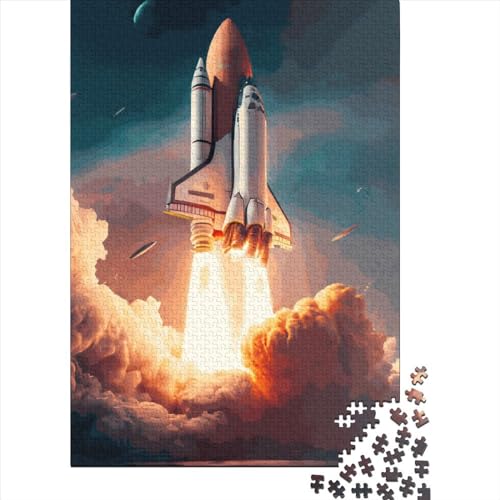 Rocket Puzzle 1000 Teile Schwer Puzzle Spielzeug Lernspiel Impossible Herausforderung Spielzeug Für Erwachsene Kinder 1000pcs (75x50cm) von LMYmoney