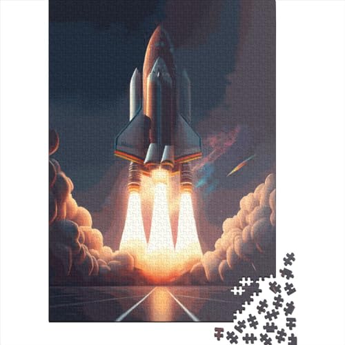 Rocket Puzzles 1000 Teile Schwer Puzzle Spielzeug Lernspiel Impossible Herausforderung Spielzeug Für Erwachsene Kinder 1000pcs (38x26cm) von LMYmoney