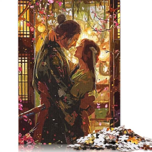 Romantic Samurai Puzzle 1000-teilige Schwer Puzzle Spielzeug Lernspiel Impossible Herausforderungsspielzeug Für Erwachsene Und Kinder Ab 12 Jahren 1000pcs (38x26cm) von LMYmoney