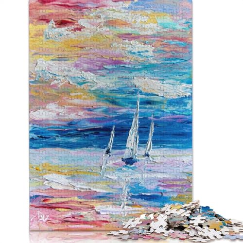 Sailing Away 1000 Puzzles für Erwachsene, Dekompressionsspielzeug, Denksportaufgaben für Frauen und Männer, 1000 Teile (75 x 50 cm) von LMYmoney