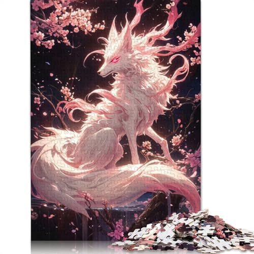 Sakura Kitsune Fox Puzzles für Erwachsene ab 18 Jahren. Upe Lernspiele Puzzle für Erwachsene und Kinder, 520 Teile (52 x 38 cm) von LMYmoney