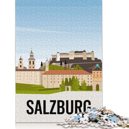 Salzburg Cityscape Puzzles 1000 Teile Schwer Puzzle Spielzeug Lernspiel Impossible Herausforderungsspielzeug Für Erwachsene Und Kinder Ab 14 Jahren 1000pcs (38x26cm) von LMYmoney