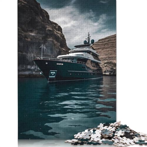 Santorini Yacht Puzzle 1000 Teile Schwer Puzzle Spielzeug Lernspiel Impossible Herausforderung Spielzeug Für Erwachsene Und Kinder in Bewährter 1000pcs (38x26cm) von LMYmoney