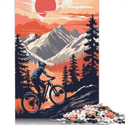 Scenic Mountainbiking Puzzle 1000 Teile Schwer Puzzle Spielzeug Lernspiel Impossible Herausforderung Spielzeug Für Erwachsene Und Kinder Ab 12 Jahren 1000pcs (38x26cm) von LMYmoney