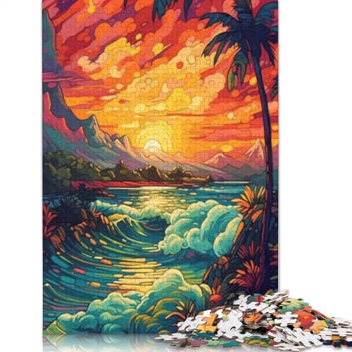 Schöne Strandpuzzles 1000 Teile Holzpuzzles für Erwachsene und Teenager Familienspiel 1000 Stück (75 x 50 cm) von LMYmoney