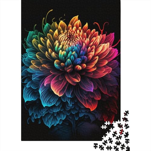 Schönes Blumenpuzzle, schwierig, 100% recycelter Karton, Puzzle für Damen und Herren, 1000 Teile (38 x 26 cm) von LMYmoney