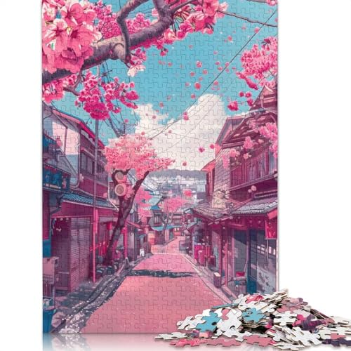 Schönes Dorf-Pastell-Puzzle für Erwachsene, herausfordernd und knifflig, Puzzle für Erwachsene für Jungen oder Mädchen, 520 Teile (52 x 38 cm) von LMYmoney