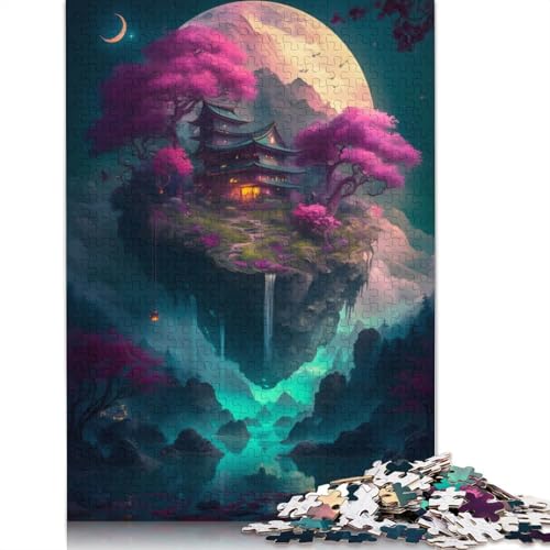 Schwimmender japanischer Tempel, 1500-teiliges Puzzle, ab 18 Jahren, Lernspiele, Puzzles für Erwachsene für Frauen, für Kinder ab 12 Jahren, 1500 Teile (85 x 57 cm) von LMYmoney