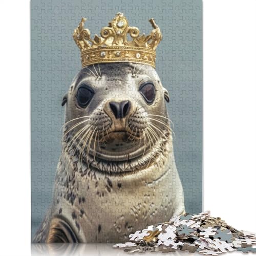 Seal King Puzzles 1000 Teile Schwer Puzzle Spielzeug Lernspiel Impossible Herausforderung Spielzeug Für Erwachsene Und Kinder in Bewährter 1000pcs (38x26cm) von LMYmoney