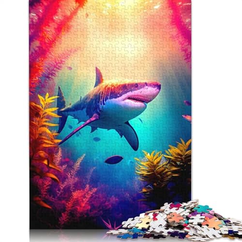 Shark Puzzles 1000 Teile Schwer Puzzle Spielzeug Lernspiel Impossible Herausforderung Spielzeug Für Erwachsene Und Kinder Ab 14 Jahren 1000pcs (40x28cm) von LMYmoney