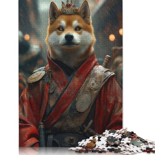 Shiba Inu Samurai King Puzzles 1000 Teile Schwer Puzzle Spielzeug Lernspiel Impossible Herausforderungsspielzeug Für Erwachsene Und Kinder Ab 14 Jahren 1000pcs (40x28cm) von LMYmoney