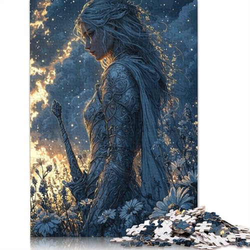 Silver Knight in Field Puzzles 1000 Teile Schwer Puzzle Spielzeug Lernspiel Impossible Herausforderungsspielzeug Für Erwachsene Kinder 1000pcs (75x50cm) von LMYmoney