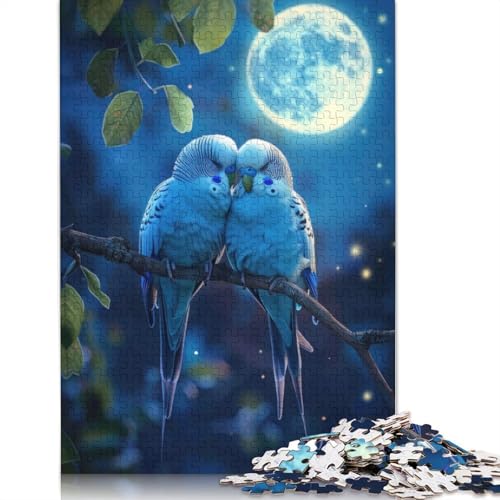 Sittiche in der Nacht, Puzzle, freundliche Materialien, 100% recycelter Karton, Puzzle für Erwachsene und Kinder, 1000 Teile (75 x 50 cm) von LMYmoney