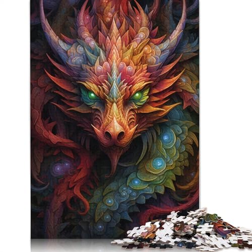 Skelette und Drachen Puzzle, schwierige Herausforderung, 100 Prozent recycelter Karton, Puzzle für Frauen und Männer, 1000 Teile (75 x 50 cm) von LMYmoney