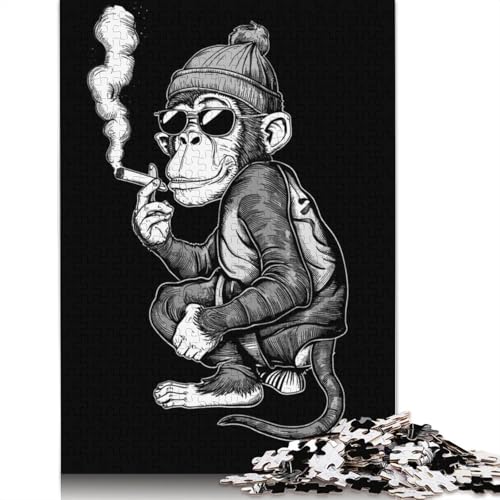 Smoker Monkey Puzzle 1000 Teile Schwer Puzzle Spielzeug Lernspiel Impossible Herausforderungsspielzeug Für Erwachsene Und Kinder Ab 14 Jahren 1000pcs (75x50cm) von LMYmoney