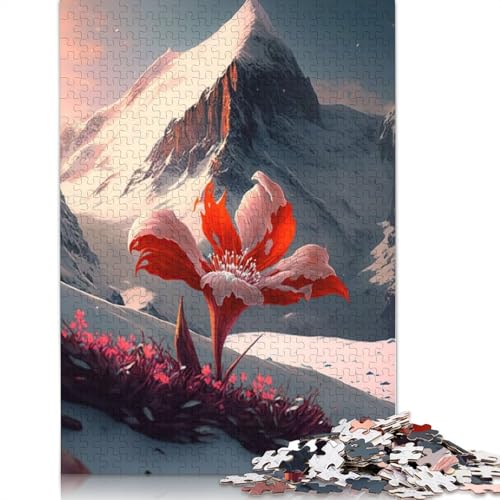 Snowy Mountain Puzzles 1000 Teile Schwer Puzzle Spielzeug Lernspiel Impossible Herausforderungsspielzeug Für Erwachsene Kinder 1000pcs (75x50cm) von LMYmoney