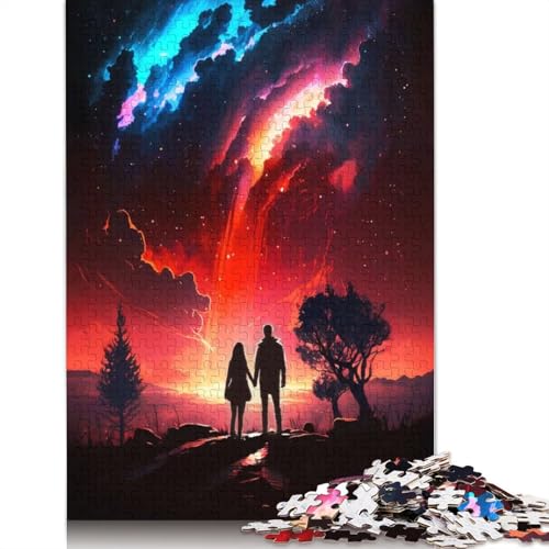 Sonnenuntergang-Galaxie-Landschaft, Puzzle-Spielzeug für Erwachsene, Lernspiel, Puzzle-Spiele für Erwachsene für Frauen und Männer, 520 Teile (52 x 38 cm) von LMYmoney