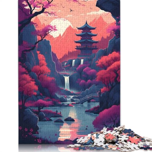 Sonnenuntergang am See 520 Puzzle, herausfordernd und knifflig, Puzzle für Männer, Geschenke für Erwachsene und Teenager, 520 Teile (52 x 38 cm) von LMYmoney