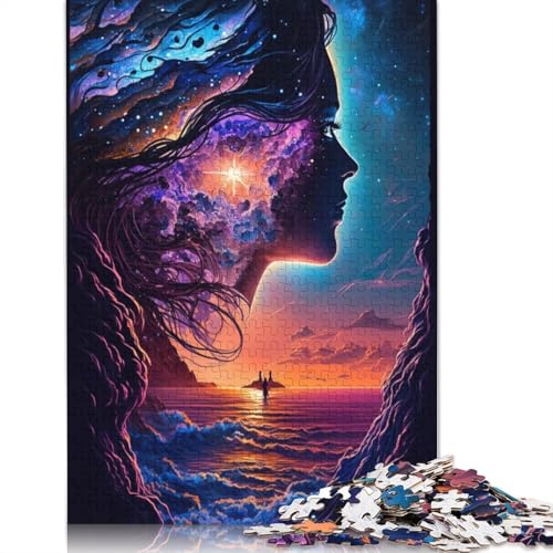 Space Beach Puzzle-Spielzeug, Lernspiel, Premium-Karton-Puzzle für Erwachsene und Kinder, 1000 Teile (75 x 50 cm) von LMYmoney
