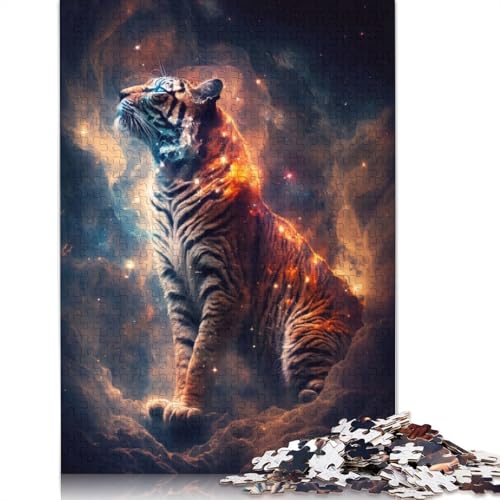 Space Tiger Spirit Puzzle-Spielzeug für Erwachsene, Lernspiel, Puzzlespiele für Erwachsene für Frauen und Männer, 520 Teile (52 x 38 cm) von LMYmoney