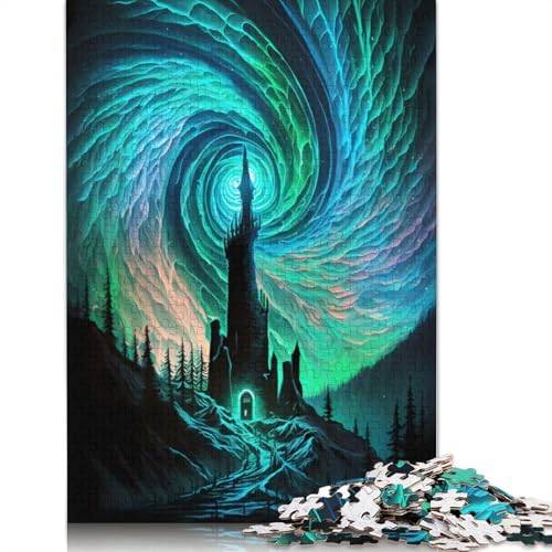 Spiral Aurora Castle 520-teiliges Puzzle für Erwachsene. Anspruchsvolle und knifflige Puzzles für Erwachsene und Kinder. 520 Teile (52 x 38 cm) von LMYmoney