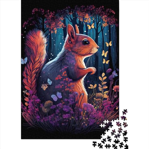 Squirrel Puzzle 1000 Teile Schwer Puzzle Spielzeug Lernspiel Impossible Herausforderungsspielzeug Für Erwachsene Und Kinder Ab 12 Jahren 1000pcs (38x26cm) von LMYmoney