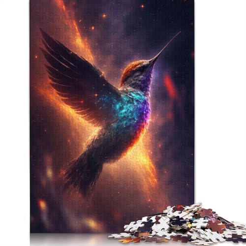 Star Sipper Kolibri-Puzzle für Erwachsene, 1000 Teile, rechteckiges Papppuzzle, Geschenke für Männer, für Jungen oder Mädchen, 1000 Teile (75 x 50 cm) von LMYmoney