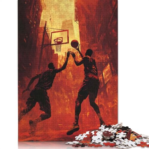 Streetball Action Puzzle 1000 Teile Schwer Puzzle Spielzeug Lernspiel Impossible Herausforderungsspielzeug Für Erwachsene Und Kinder in Bewährter 1000pcs (75x50cm) von LMYmoney