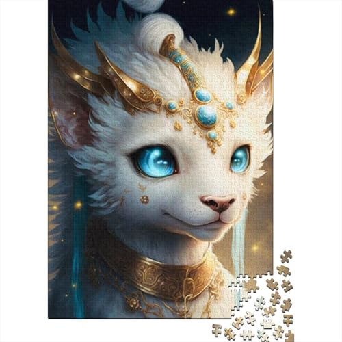 Süßes Drachenbaby-Puzzle für Erwachsene und Jugendliche, 1000 Teile, Holzpuzzle für Erwachsene, Puzzles für Jugendliche ab 12 Jahren, (38 x 26 cm) von LMYmoney