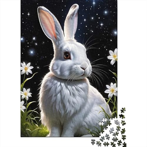 Süßes Häschen-Puzzle, 100% recycelter Karton, 100% recycelter Karton, Puzzle für Jungen oder Mädchen, 1000 Teile (75 x 50 cm) von LMYmoney