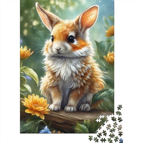 Süßes Häschen-Puzzle, 100% recycelter Karton, 100% recycelter Karton, Puzzle für Jungen oder Mädchen, 1000 Teile (75 x 50 cm) von LMYmoney