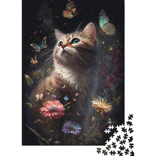 Süßes Kätzchen-Puzzle, schwierige Herausforderung, 100% recycelter Karton, Puzzle für Frauen und Männer, 1000 Teile (38 x 26 cm) von LMYmoney