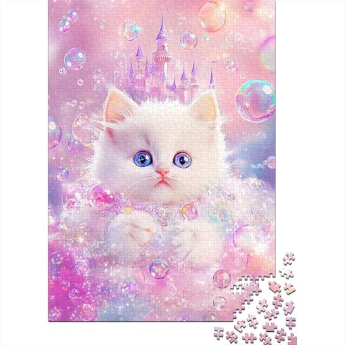 Süßes Kätzchen-Puzzle für Erwachsene, schwierige Herausforderung, Denksportaufgaben für Frauen und Männer, 1000 Teile (75 x 50 cm) von LMYmoney