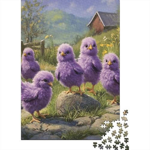Süßes Küken-Puzzle, 1000 Teile, für Erwachsene, Holzpuzzle, Gehirntraining, Herausforderung, Spiel, Unterhaltung, Geschenke, Teenager, Familienaktivität (75 x 50 cm) von LMYmoney